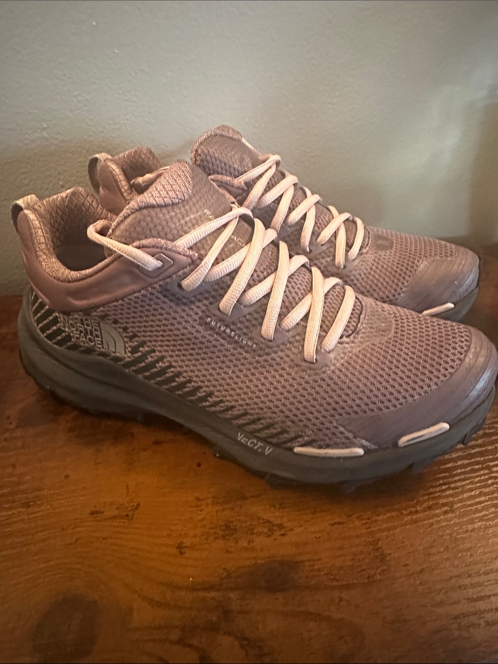 The North Face Women's Sneakers in Taupe Gray and Purple